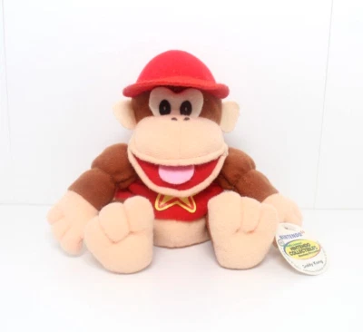 Boneca de Pelúcia Vintage Nintendo 64 Diddy Kong Beanbag + Hang & Tush Tag (BD&A, 1997) - Imagem 1 de 4
