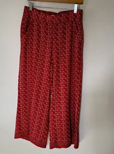 Max Studio Women's Size M Pull On Wide Leg Casual Pants Light Weight Pattern - Picture 1 of 17