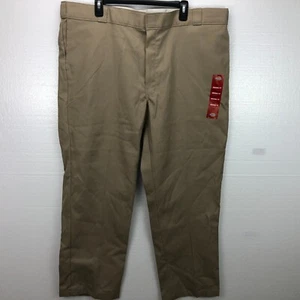 New Dickies 44 x 30 Beige Flat Front Pockets Flex Work Men's Pants - Picture 1 of 9