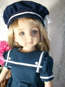 13" Effner Little Darling Strampler Matrosenanzug und Mütze - Bild 1 von 6