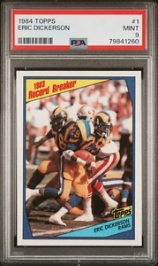 1984 TOPPS #1 ERIC DICKERSON PSA 9 MINT ROOKIE RC HOF RAMS RECORD BREAKER - Picture 1 of 2