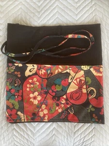 Japanese Style Cotton Half Apron Black/Red/Teal - Picture 1 of 4