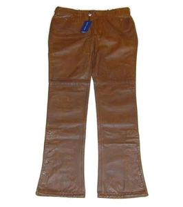 $ 998 Polo Ralph Lauren Damen Western Southwestern Leder Bootcut Hose braun 12 - Bild 1 von 6