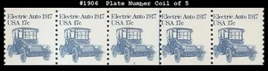 USA5 #1906 MNH PNC5 Pl #3 Electric Auto - Picture 1 of 1