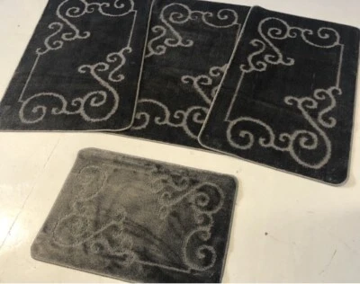 ROMANY JUEGO DE ALFOMBRAS LAVABLES GITANAS ROMANAS ALFOMBRAS ALFOMBRAS GRISES ALFOMBRAS ANTIDESLIZANTES NUEVAS