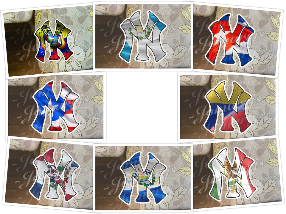 New York Yankees NY Logo Edición "Latin Vibes" Pegatina Calcomanía Vinilo *Talla: 4"-18"* Foto 1 de 2