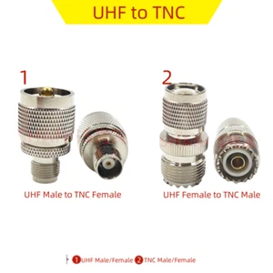 2Pcs PL259 SO239 UHF to TNC Male Female RF Coaxial Converter Coax Adapter SO-239 - Picture 1 of 9