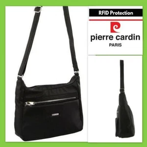 Pierre Cardin RFID Cross Body Travel Bag Anti-Theft Slash Proof Handbag Black - Picture 1 of 12