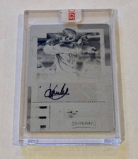 2017 George Valera Panini Contender Draft Picks Black Plate 1/1 + /99 print card