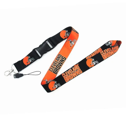 Cleveland Browns   NFL Double-Sided Detachable Keychain Lanyard NEW Cover