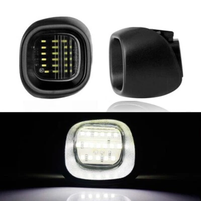 1998-04 For Chevy S10 GMC Sonoma Blazer Jimmy White LED License Plate Lights 2x - Изображение 1 из 4