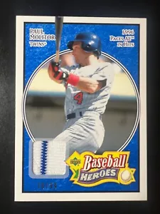 2005 UD Baseball Heroes Memorabilia Blue #53 Paul Molitor Twins Jsy #'d 70/99 - Picture 1 of 2