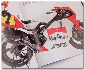 AMA MOTORCYCLE MAGAZINE W/WAYNE RAINEY'S YAMAHA YZR500 2 PAGE SPREAD. BIKE WEEK - Bild 1 von 7