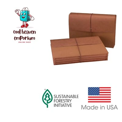 Redrope Expanding File Wallet, Flap and Cord Closure, 3-1/2" Expansion, Legal... - Image 1 of 4