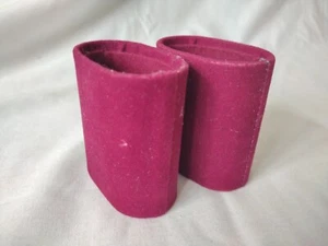 Pair of Oval Backgammon cups/shakers. Red/Cloth interior. FREE P&P UK - Picture 1 of 3