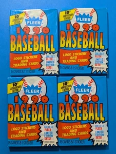 Fleer Baseball 1990 edición décimo aniversario paquete de cera sellado de 15 tarjetas - Imagen 1 de 2