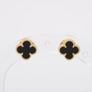 Van Cleef & Arpels Sweet Alhambra Onyx Piercing jewelry 750(YG) 3.1g VCARA44900 - Picture 1 of 8