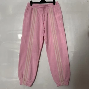 Adidas Pink Cream Harem Balloon Cuffed Wide Leg Joggers Pants Baggy Uk 14 16 18 - Picture 1 of 18