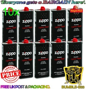 10x Original Genuine Zippo Premium Lighter Fuel Fluid 125ml UK SELLER Brand New - Picture 1 of 1