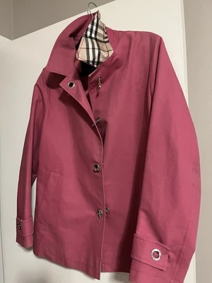 Burberry London Тренч куртка розовый серебро переключения застежки размер 10 - Изображение 1 из 4