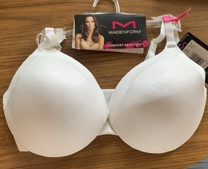 Maidenform Comfort Devotion Extra-Coverage Tailored Bra 09436 White 34D - Picture 1 of 4
