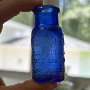 Antike 1890er Chelf’s Sellerie Koffein Richmond VA kobaltblaue Flasche Virginia BIM - Bild 1 von 7