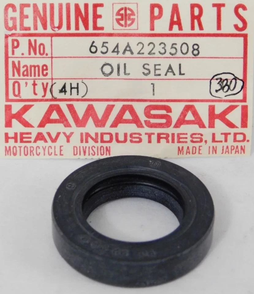 Nuevo de Lote Antiguo Sello Kawasaki OEM Parte 654A223508 EL250 Eliminador EX500 KD125 KD175 Foto 1 de 4