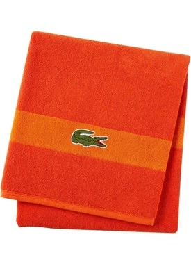 Lacoste ~ Toalla de baño naranja 100 % algodón 30"x52" logotipo de cocodrilo grande nueva con etiquetas y hermosa Foto 1 de 4