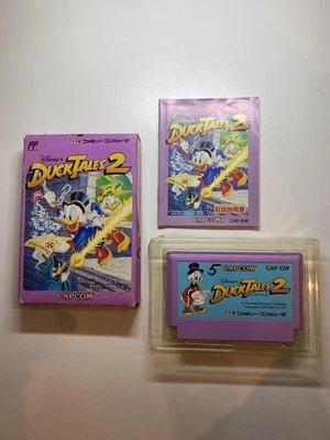 Disney's DuckTales 2 Famicom Capcom Purple Cartridge & Case Used - Image 1 of 3