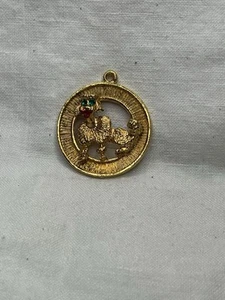Vintage Poodle Gold Tone Charm - Picture 1 of 4