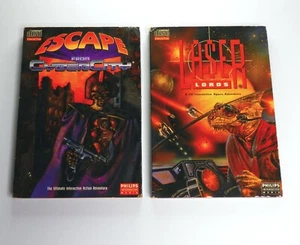 Philips CD-I Game Lot (2) Laser Lords & Escape from Cyber City Long Box Manual - Picture 1 of 5