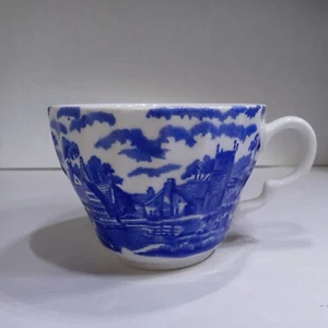 Taza de té vintage Wood & Sons azul pintada a mano hecha en Inglaterra - Imagen 1 de 6