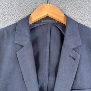 All Saints Cotton Blazer Men's Size 40S Blue Two Button Unstructured *READ - Picture 1 of 22