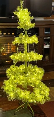 Department 56 Indoor/outdoor Lit Iridescent Tinsel Tree In A Box w/Stand 50” - Image 1 of 4