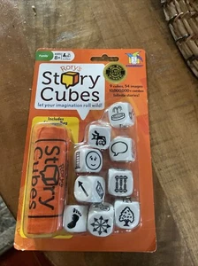 Rory’s Story Cubes - Original - 9 Cubes, 54 Images, Storage Bag Orange - Picture 1 of 2