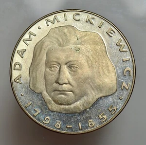 POLONIA - COMMEMORATIVA ADAM MICKIEWICZ 1798-1855 -AG/ 100 ZLOTYCH 1978 PROOF ! - Picture 1 of 2