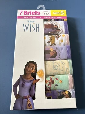 Nuevo Disney Wish Niñas 100% Algodón 7 Calzoncillos Bragas Talla 8 Foto 1 de 3