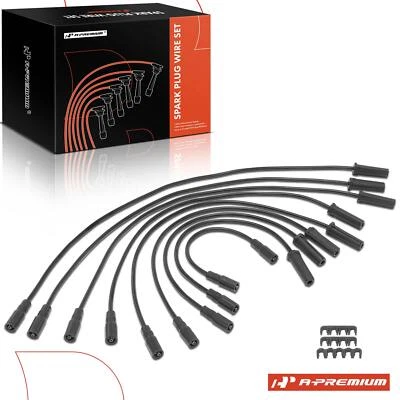 A-Premium 9x Spark Plug Wire Set for Chevy GMC C2500 C2500 Suburban C3500 K2500 - Image 1 of 4