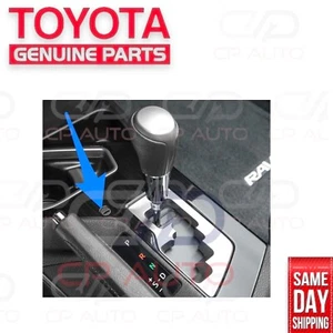 13 - 18 TOYOTA RAV4 SHIFT LOCK RELEASE BUTTON CAP TRIM COVER BLACK OEM NEW - Picture 1 of 8
