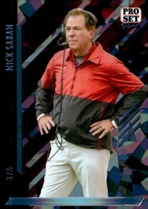 2024 Leaf Pro Set Pure Silver Nick Saban /5 #79 Alabama - SEVEN TIME CHAMPION - Picture 1 of 2