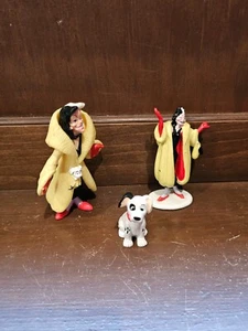 2 Vintage Disney Cruella De Vils and Puppy - Picture 1 of 2
