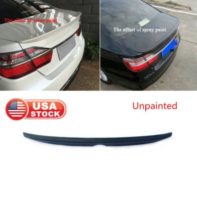 For 2012-2014 Toyota Camry 4-Door Sedan Trunk Spoiler Lip Primed Matte Black ABS Foto 1 de 4