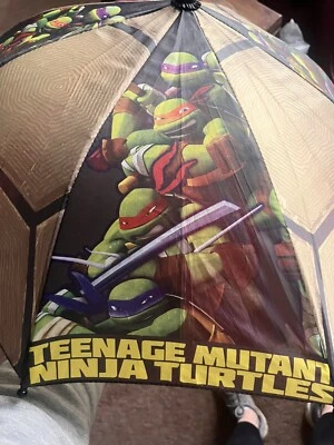 TMNT MICHAELANGELO Turtle Power Kids Unisex UMBRELLA GREAT CONDITION! - Image 1 of 4