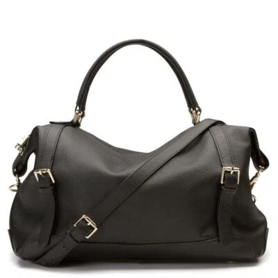 NUEVO Bolso de Mano Ora Delphine $425 Adele Cuero Negro Foto 1 de 2