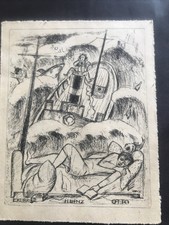 Uhl. Exlibris Litografia Di Hans Uhl Per Heinz Otto