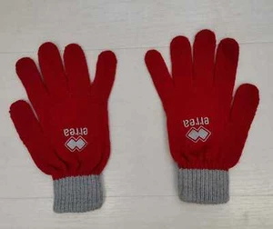 3983 Errea Guantes Lana Acrílico Lana Gloves Manopla Adulto Rojo Gris - Imagen 1 de 1