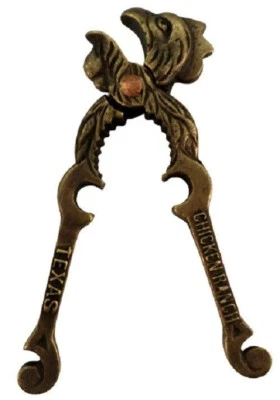 Antique Style Solid Brass Chicken Ranch Texas Nutcracker Rooster Reproduction - Image 1 of 3