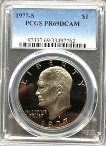 1977-S Eisenhower Dollar PCGS PR 69 DCAM - Picture 1 of 4