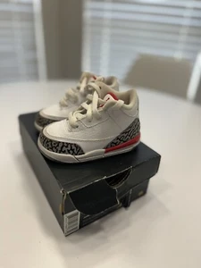 Jordan 3 Retro Fire Red Size 5c Unisex - Picture 1 of 3