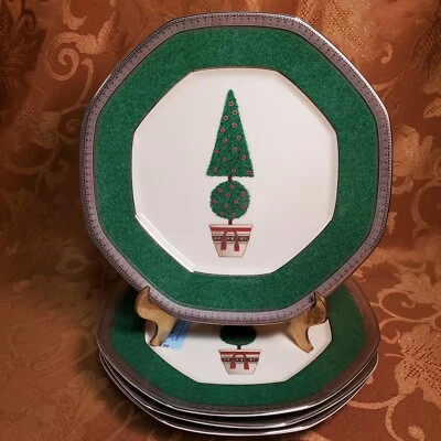 2 Placas Topiarias Mikasa COMO NUEVAS con Etiqueta Original - Acento Platino 9" L3286 Foto 1 de 2